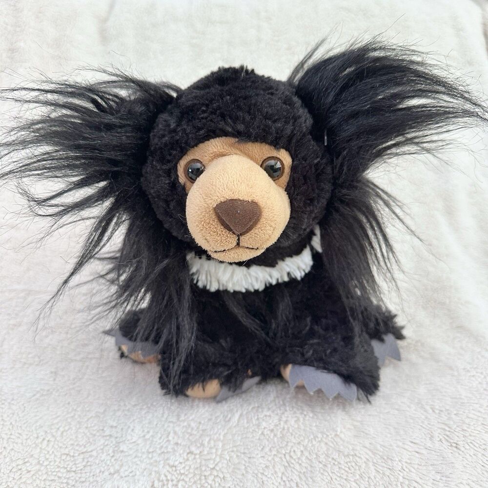 Wild Republic Black Sloth Bear Plush 11" Realistic Stuffed Animal Toy